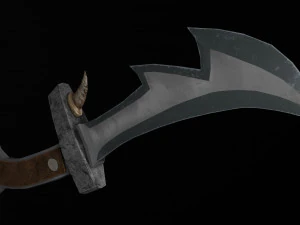 Orc Dagger with Fangs 3D Model