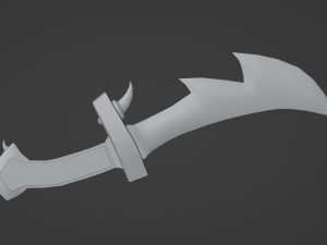Orc Dagger with Fangs Model 3D