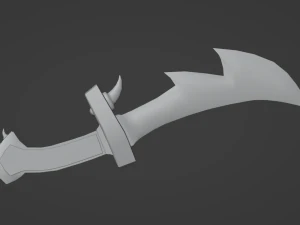 Orc Dagger with Fangs 3D Model