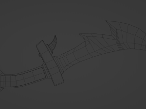 Orc Dagger with Fangs Model 3D