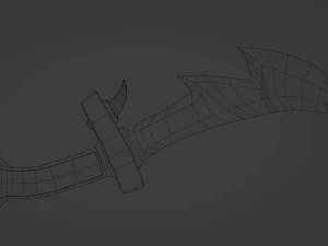 Orc Dagger with Fangs 3D Model