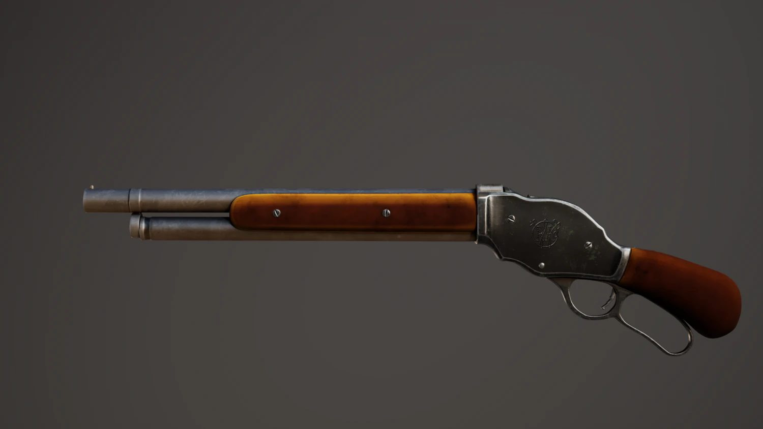 Winchester Model 1887 Shortened 3D Model .c4d .max .obj .3ds .fbx .stl .blend 