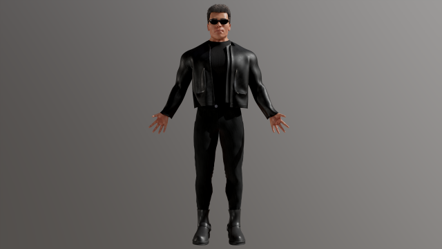 Arnold Schwarzenegger Terminator 3D 模型 .c4d .max .obj .3ds .fbx .stl .blend 