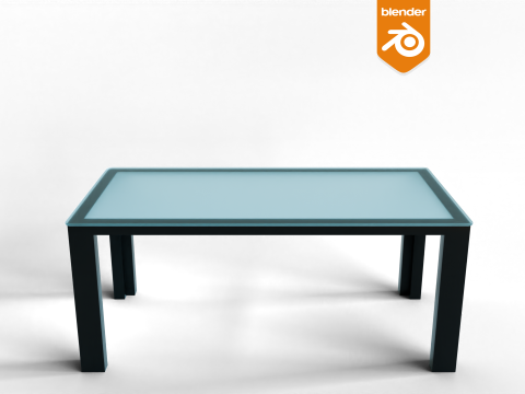 Free Glass Table 3D मॉडल