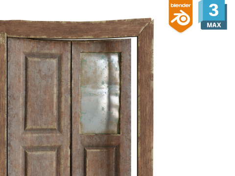 Rustic Old Door 3D-Modell