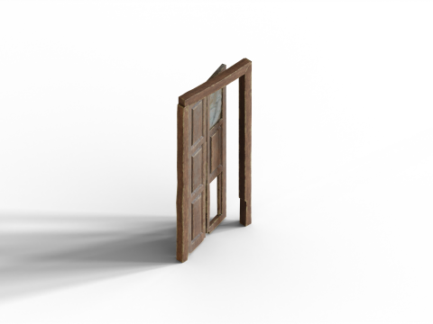 Rustic Old Door Model 3D
