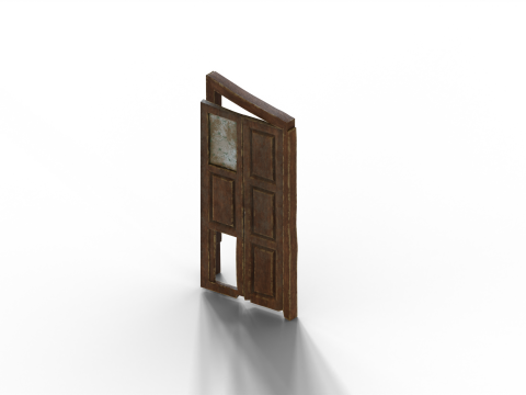 Rustic Old Door Model 3D