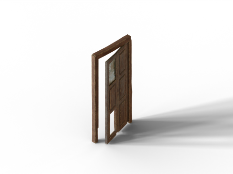 Rustic Old Door Model 3D