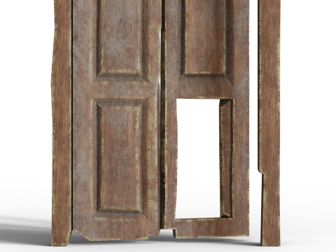 Rustic Old Door Model 3D