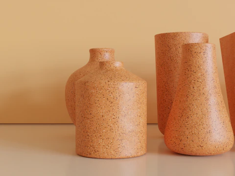 Clay Vases Collection 3D Model