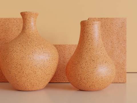 Clay Vases Collection 3D 모델