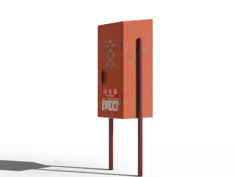 Japanese Fire Extinguisher 3D Model