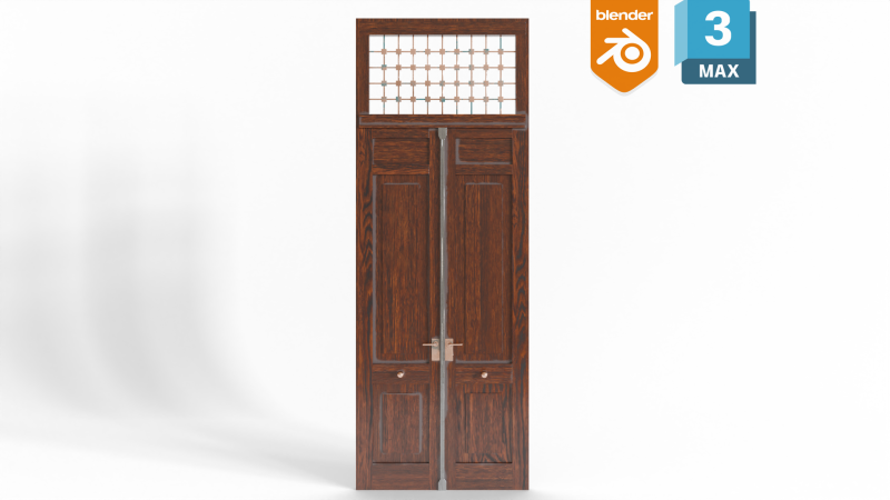 Antique Door Modello 3D .c4d .max .obj .3ds .fbx .stl .blend 