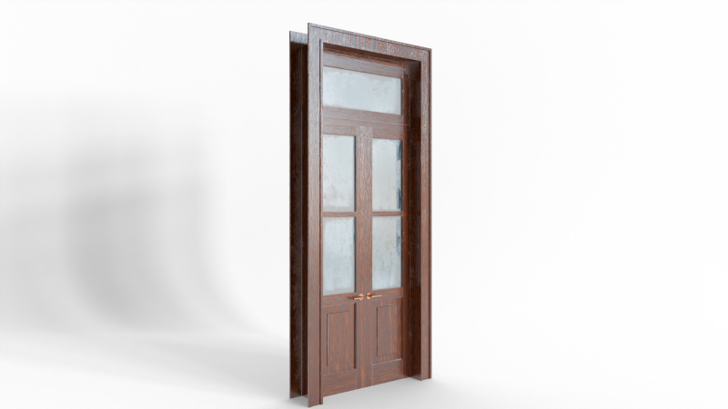 Antique Door 3D Model .c4d .max .obj .3ds .fbx .stl .blend 