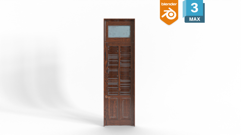 Antique Door 3D-Modell .c4d .max .obj .3ds .fbx .stl .blend 