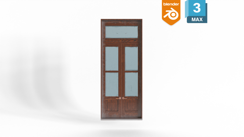 Antique Window 3D Model .c4d .max .obj .3ds .fbx .stl .blend 
