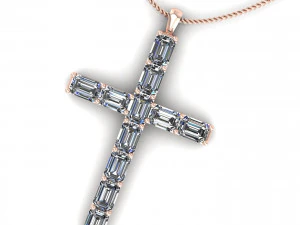 Pingente de Arte Cruzada Modelo de Impressão 3D