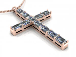 Cross Art Pendant 3D Print Model