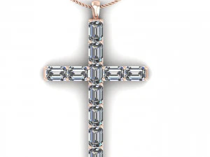 Cross Art Pendant 3D Print Model