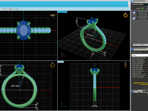 Oval Diamond Ring Twist Prong 3D Print Model