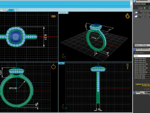 Channel Set Love Diamond Ring 3D Print Model