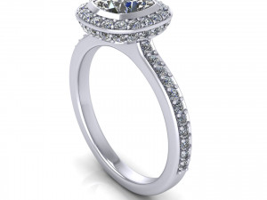 Channel Set Love Diamond Ring 3D प्रिंट मॉडल