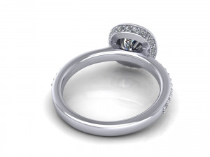 Channel Set Love Diamond Ring 3D 프린트 모델