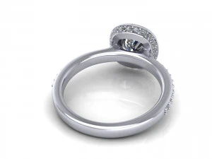 Channel Set Love Diamond Ring 3D Print Model