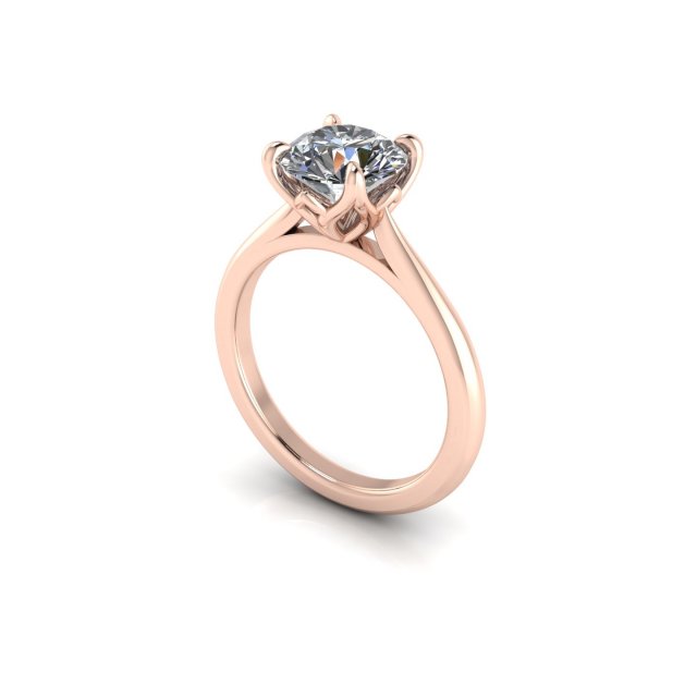 Solitaire Twist Prong 3D 프린트 모델 .c4d .max .obj .3ds .fbx .stl .blend 