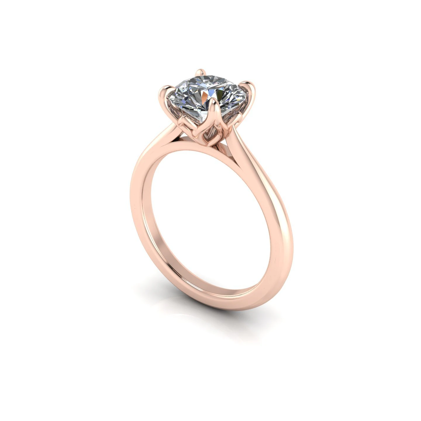 Solitaire Twist Prong 3D Print Model .c4d .max .obj .3ds .fbx .stl .blend 