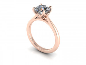 Solitaire Twist Prong 3D 프린트 모델