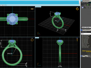 Solitaire Twist Prong 3D Print Model