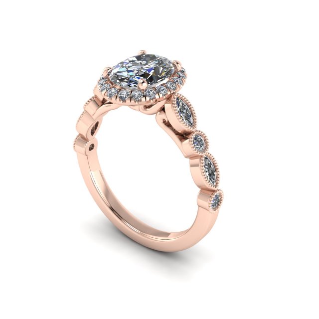 Parad Diamond Ring V3 3D 프린트 모델 .c4d .max .obj .3ds .fbx .stl .blend 