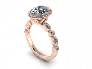 Bague Diamant Parad V4 Modèles 3D en vedette