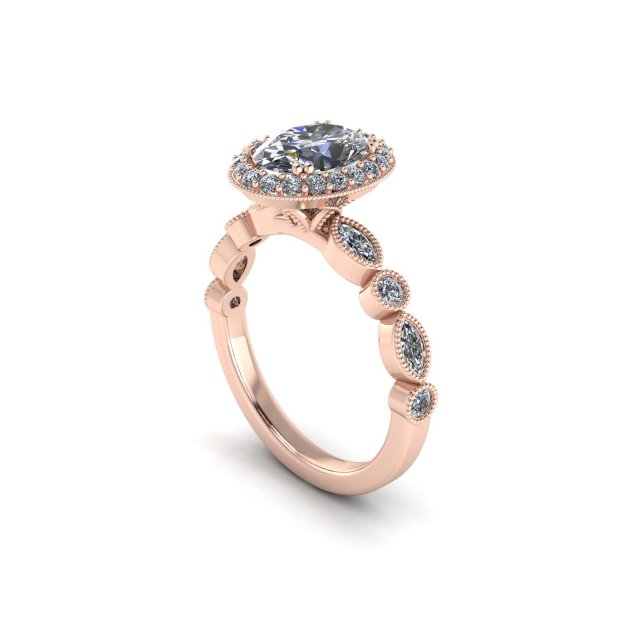 Parad Diamond Ring V5 3D 프린트 모델 .c4d .max .obj .3ds .fbx .stl .blend 
