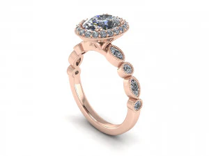 Anel de Diamante Parad V5 Modelo de Impressão 3D