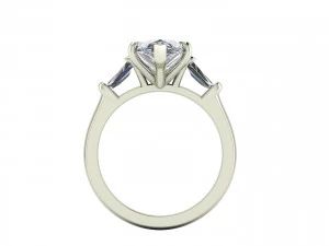 Pear Diamond Ring P1 3D Print Model