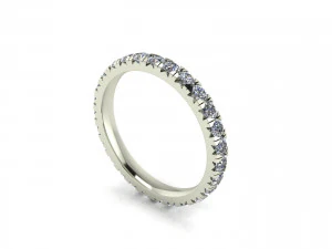 Three Stone Emerald Ring V2 3D Print Model