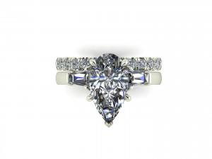 Three Stone Emerald Ring V2 3D 프린트 모델