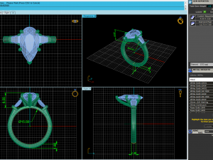 Three Stone Emerald Ring V2 3D 프린트 모델