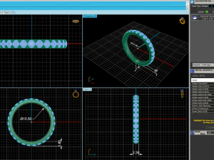 Three Stone Emerald Ring V2 3D Print Model