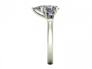 Three Stone Emerald Ring V3 3D 프린트 모델