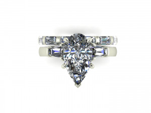 Three Stone Emerald Ring V3 3D 프린트 모델