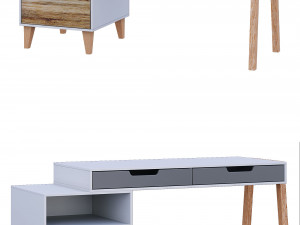 Desk working place 3D-Modell
