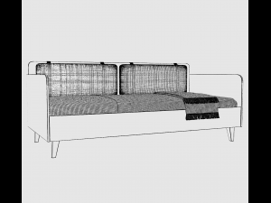 Sofa bed Kvadro Modello 3D