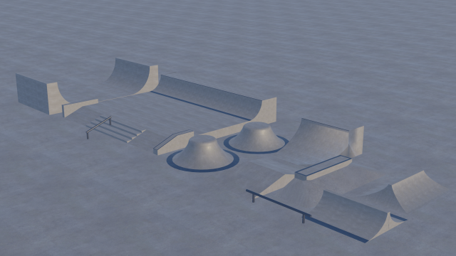 Skatepark figures 3D Модель .c4d .max .obj .3ds .fbx .stl .blend 