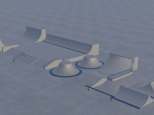 Skatepark figures 3D Model