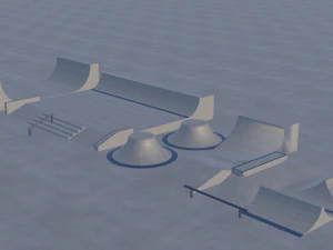 Skatepark-Figuren 3D Modell