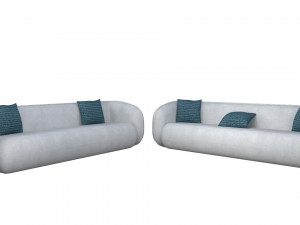 Round Edge Sofa 3D 모델