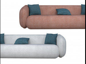 Round Edge Sofa 3D 모델